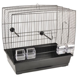 Flamingo Sittichkäfig Selma 2 Schwarz aus Metall mit Plastikschublade 55,5x34x51,5cm – Bild 1 von 1