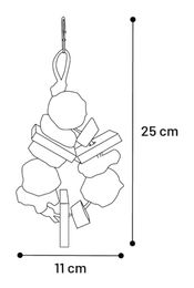 Produktbild von Flamingo Sittichspielzeug aus Naturmaterial für Wellensittiche und Papageien Braun