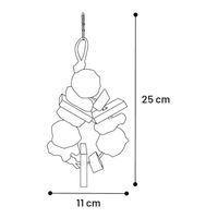 Produktbild von Flamingo Sittichspielzeug aus Naturmaterial für Wellensittiche und Papageien Braun