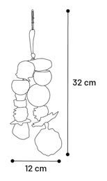 Produktbild von Flamingo Sittichspielzeug Jani Braun aus Naturmaterialien 32cm