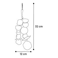 Produktbild von Flamingo Sittichspielzeug Jani Braun aus Naturmaterialien 32cm