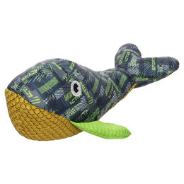 Flamingo Siwi Wal Quietschspielzeug für Hunde aus Stoff in Grün – Bild 1 von 4