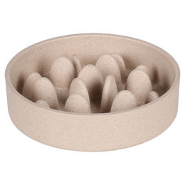 Flamingo Slow Feeder Antischlingnapf für Hunde aus Bambus Beige - 410 ml – Bild 1 von 10