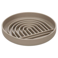 Produktbild von Flamingo Slow Feeder Futternapf Rainy aus Silikon in Taupe 20 x 20 x 3,5 cm