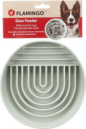 Flamingo Slow Feeder Rainy Futternapf aus Silikon Hellgrün Durchmesser 20 cm – Bild 1 von 2