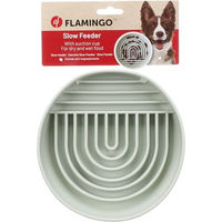 Produktbild von Flamingo Slow Feeder Rainy Futternapf aus Silikon Hellgrün Durchmesser 20 cm
