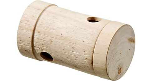 Flamingo Snackrolle Rody Nagerspielzeug aus Naturholz für Kaninchen und Kleintiere 6 x 6 x 11 cm – Bild 1 von 7