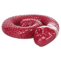Produktbild von Flamingo Sneaky Snake Hundespielzeug aus TPR mit Squeaker und Füllfunktion in Rot für kleine und mittlere Hunde