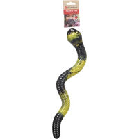 Produktbild von Flamingo Sneaky Snake Quietschspielzeug für Hunde aus TPR in Gelb/Schwarz 42x13x5,5cm