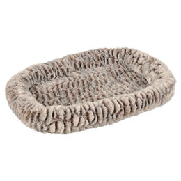 Flamingo Snoozzy Hundebett flach aus Plüsch grau schwarz 50x37cm rutschfest – Bild 1 von 3