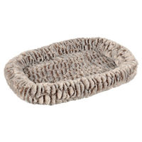 Produktbild von Flamingo Snoozzy Hundebett flach aus Plüsch grau schwarz 50x37cm rutschfest