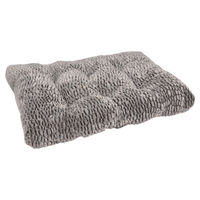 Produktbild von Flamingo Snoozzy Hundekissen rechteckig aus Plüsch grau schwarz 100 x 65 x 15 cm