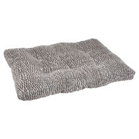 Produktbild von Flamingo Snoozzy Hundekissen rechteckig aus Plüsch grau schwarz 120 x 80 x 17 cm