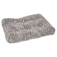 Produktbild von Flamingo Snoozzy Hundekissen rechteckig aus Plüsch grau schwarz 60 x 45 x 10 cm
