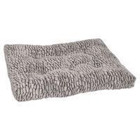 Produktbild von Flamingo Snoozzy Hundekissen rechteckig aus Plüsch Grau Schwarz 80 x 55 x 10 cm