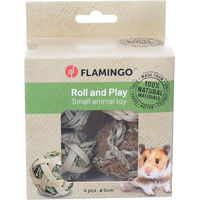 Produktbild von Flamingo Snuffi Ball Kleintier-Spielzeug aus Sisal braun 5 cm