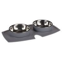 Produktbild von Flamingo Spilla Futter- und Trinknapf für Katzen aus Edelstahl Grau 210 ml - 210 ml