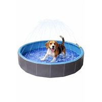 Produktbild von Flamingo Splash Play Wasserstrahlpool für Hunde Blau Grau 80 x 20 cm