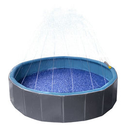 Flamingo Splash Play Wasserstrahlpool für Hunde rund blau dunkelgrau 160 x 160 x 30 cm - 160 cm – Bild 1 von 10