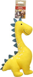 Flamingo Stedi Dinosaurier Hundespielzeug Gelb aus Polyester mit Quietschfunktion – Bild 1 von 2