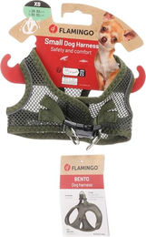 Flamingo Step & Go Bento Sicherheitsgeschirr für kleine Hunde und Welpen XS Kaki – Bild 1 von 6