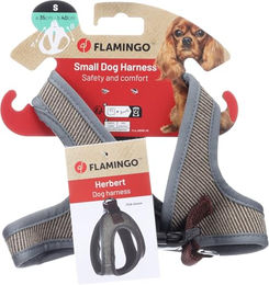 Flamingo Step&Go Hundegeschirr Herbert Hellbraun Nylon Größe S – Bild 1 von 3
