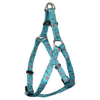 Produktbild von Flamingo Step & Go Samar Hundegeschirr aus Nylon in Grün Türkis Maße 30-40 cm