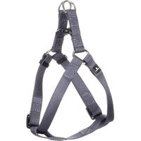 Produktbild von Flamingo Step & Go Sportgeschirr für Hunde aus Nylon in Granitblau Größe L 25-45 cm