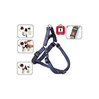 Produktbild von Flamingo Step & Go Sportgeschirr für Hunde aus Nylon in Granitblau Größe L 60-90 cm