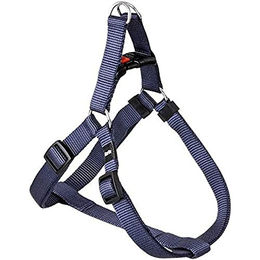 Produktbild von Flamingo Step & Go Ziggi Sportgeschirr für Hunde aus Nylon in Granitblau Größe L 40-70 cm