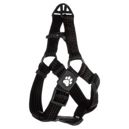 Flamingo Step & Go Zorba Hundegeschirr aus Nylon Schwarz Größe L – Bild 1 von 3