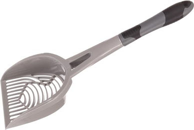 Flamingo Streuschaufel Gobi für Katzen Katzenstreu Reinigung Grau aus Metall 40x13,4x7,4cm – Bild 1 von 2