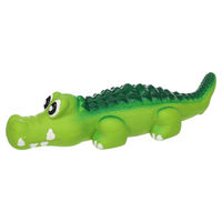 Produktbild von Flamingo Sundo Krokodil Hundespielzeug aus Latex in Grün mit Quietscher 11,3x34x6,5cm
