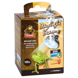Flamingo Tageslicht-Spot 100W Tageslichtlampe für Reptilien und Frösche in Silber und Transparent – Bild 1 von 2