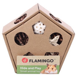 Flamingo Thumper Intelligenzspielzeug für Kleintiere aus Pappe Braun 15x5x15,5cm – Bild 1 von 4