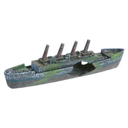Produktbild von Flamingo Titanic Aquariendeko Figur und Höhle für Fische aus Kunststoff 37,5x6cm