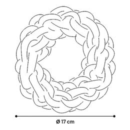 Flamingo Tofla Ring Hundespielzeug aus Nylon Blau Gelb Größe S 17x17x5cm – Bild 1 von 4