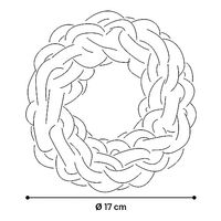 Produktbild von Flamingo Tofla Ring Hundespielzeug aus Nylon Blau Gelb Größe S 17x17x5cm
