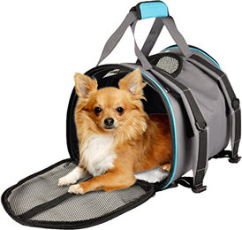 Flamingo Tragetasche Gisel Transportbox für kleine Haustiere in Grau aus Polyester – Bild 1 von 9