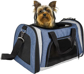 Flamingo Tragetasche Martha Blau für Hunde und Katzen bis 7kg – Bild 1 von 10