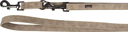 Flamingo Trainingsleine Delu aus Kunstleder für Hunde Taupe 205 cm verstellbar – Bild 1 von 2