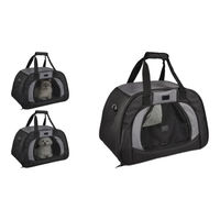 Produktbild von Flamingo Transportbox Doris Schwarz aus Polyester für kleine Hunde bis 1130g