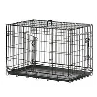 Produktbild von Flamingo Transportbox für Hunde aus Metall in Schwarz Größe L