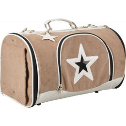 Produktbild von Flamingo Transportbox für kleine Hunde aus Cord in Beige 45x31x27cm