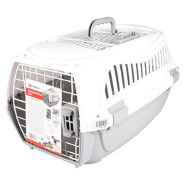 Produktbild von Flamingo Transportbox Globe grau für kleine Rassen 35 x 57 x 37 cm