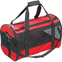 Produktbild von Flamingo Transportbox Hundetasche Divina Rot M aus Polyester mit Sicherheitsleine und Lüftungsnetz