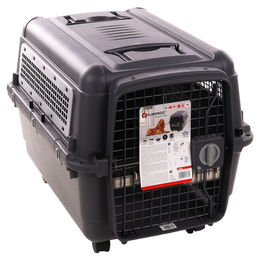Flamingo Transportbox Lanta für Hunde Grau Größe M aus Kunststoff IATA-konform – Bild 1 von 8