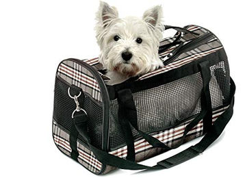Flamingo Transportbox Tragetasche für kleine Hunde und Katzen Braun Polyester Größe L – Bild 1 von 4