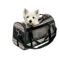 Produktbild von Flamingo Transportbox Tragetasche für kleine Hunde und Katzen Braun Polyester Größe L