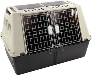 Produktbild von Flamingo Transportbox Tripper XL Dunkelgrau aus Kunststoff für große Hunde 100 x 60 x 66 cm
